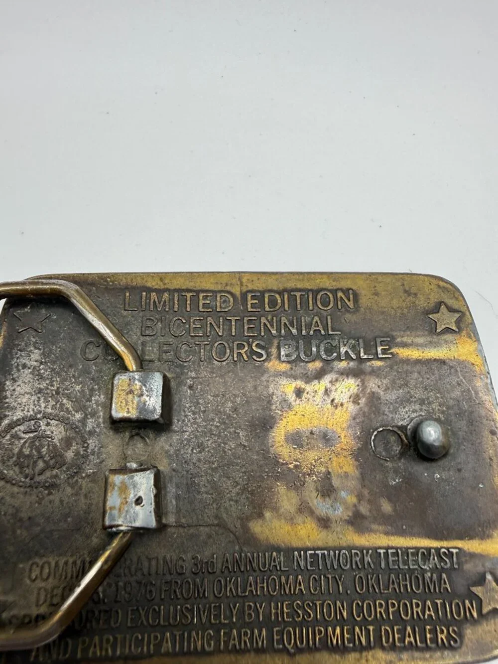 Vintage 1976 Hesston National Finals Rodeo Belt Buckle
